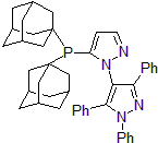 Picture of 5-[Di(1-adamantyl)phosphino](1,3,5-triphenyl-1H-pyrazol-4-yl)-1H-pyrazole, 97%