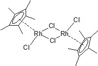 Picture of Dichloro(pentamethylcyclopentadienyl)rhodium(III) dimer, Rh 33.2%