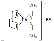 Picture of Bis(acetonitrile)(1,5-cyclooctadiene)rhodium(I) tetrafluoroborate, Rh 27.1%