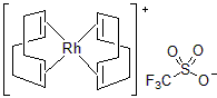 Picture of Bis(1,5-cyclooctadiene)rhodium(I) trifluoromethanesulfonate, Rh 22.0%