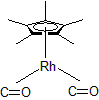 Picture of Dicarbonyl(pentamethylcyclopentadienyl)rhodium(I), Rh 34.9%