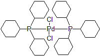 Picture of trans-Dichlorobis(tricyclohexylphosphine)palladium(II), Pd 14.4%
