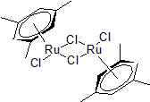 Picture of Dichloro-di-µ-chlorobis(mesitylene)diruthenium(II), Ru 34.6%