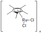 Picture of Dichloro(pentamethylcyclopentadienyl)ruthenium(III) polymer, Ru 32.8%