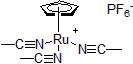 Picture of Tris(acetonitrile)cyclopentadienylruthenium(II) hexafluorophosphate, Ru 23.3%