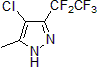 Picture of 4-Chloro-5-methyl-3-pentafluoroethyl-1H-pyrazole, 90%