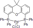 Picture of Dichloro[9,9-dimethyl-4,5-bis(diphenylphosphino)xanthene]palladium(II), Pd 12.6%