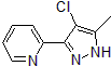 Picture of  2-​(4-​Chloro-​5-​methyl-​1H-​pyrazol-​3-​yl)​ pyridine, 95%