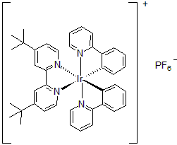 Picture of [4,​4'-​Bis(tert-butyl)​-​2,​2'-​bipyridine]​bis[2-​(2-​pyridinyl)​phenyl]​iridium(III) hexafluorophosphate, 95%