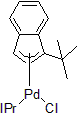 Picture of (ƞ3-1-t-Butyl-indenyl)[1,3-bis(2,6-diisopropylphenyl)imidazol-2-ylidene]chloropalladium(II)