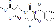 Picture of 2-(3-benzoyl-5-fluoro-2,4-dioxo-3,4-dihydropyrimidin-1(2H)-yl)cyclopropane-
1,1-dicarboxylate, 95%