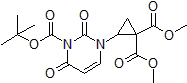 Picture of Dimethyl 2-(3-(tert-butoxycarbonyl)-2,4-dioxo-3,4-dihydropyrimidin-1(2H)-yl)cyclopropane-1,1-dicarboxylate, 95%