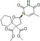 Picture of Dimethyl-2-(5-methyl-2,4-dioxo-3,4-dihydropyrimidin-1(2H)-yl)-1-oxaspiro[4.5]decane-4,4-dicarboxylate, 95%