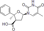Picture of 2-Methyl-5-(5-methyl-2,4-dioxo-3,4-dihydropyrimidin-1(2H)-yl)-2-phenyltetrahydrofuran-3-carboxylic acid, 95%
