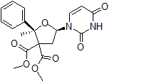 Picture of Dimethyl-5-(2,4-dioxo-3,4-dihydropyrimidin-1(2H)-yl)-2-methyl-2-phenyldihydrofuran-3,3(2H)-dicarboxylate, 95%