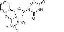 Picture of Dimethyl-5-(2,4-dioxo-3,4-dihydropyrimidin-1(2H)-yl)-2-phenyldihydrofuran-3,3(2H)-dicarboxylate, 95%