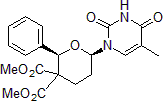 Picture of Dimethyl-6-(5-methyl-2,4-dioxo-3,4-dihydropyrimidin-1(2H)-yl)-2-phenyldihydro-2H-pyran-3,3(4H)-dicarboxylate, 95%