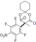 Picture of 3-​Methyl-​3-​(2,​3,​5,​6-​tetrafluoro-​4-​nitrophenyl)​-1,​5-​dioxaspiro[5.5]​undecane-​2,​4-​dione, 97%