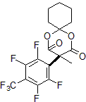 Picture of 3-​Methyl-​3-​[2,​3,​5,​6-​tetrafluoro-​4-​(trifluoromethyl)​phenyl]​-1,​5-​dioxaspiro[5.5]​undecane-​2,​4-​dione, 97%