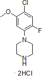 Picture of 1-(4-Chloro-2-fluoro-5-methoxyphenyl)piperazine hydrochloride, 97%