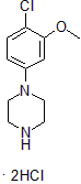 Picture of 1-(4-chloro-3-methoxyphenyl)-3-methyl-piperazine hydrochloride, 99%